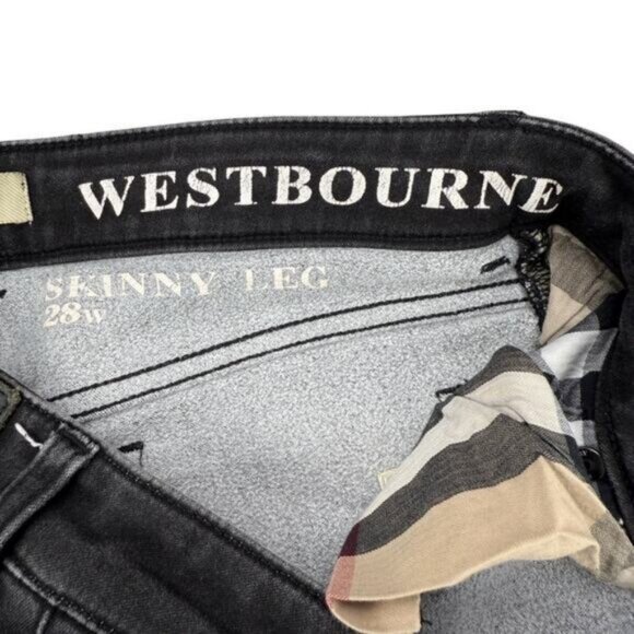 Burberry Brit Westbourne Skinny Jean In Black Size 28W - Picture 5 of 8